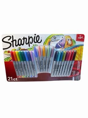 Sharpie 21 ct Fine / Ultra Fine Permanent Markers New Assorted Rainbow Colors
